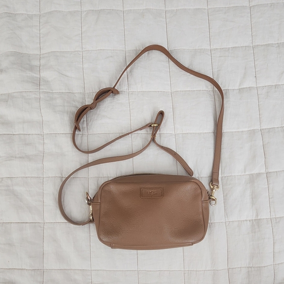UGG Handbags - UGG Tan Leather Crossbody Bag
